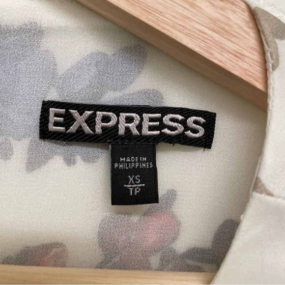 Express Multicolor Floral Blouse - Long Bell Sleeve Women’s Top XS - Picture 6 of 11